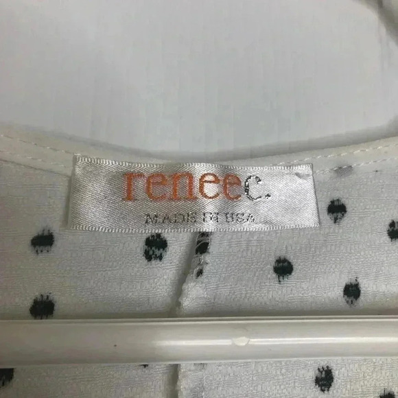Renee C. Tank  Top Polka Dots White & Black Size Small - Picture 6 of 16